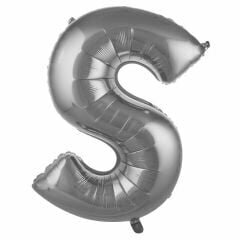 GÜMÜŞ S HARFİ 34 İNÇ FOLYO BALON 76 CM GÜMÜŞ S HARFİ 34 İNÇ FOLYO BALON 76 CM