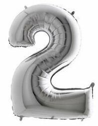 SİLVER 2 RAKAM 16 İNÇ FOLYO BALON SİLVER 2 RAKAM 16 İNÇ FOLYO BALON