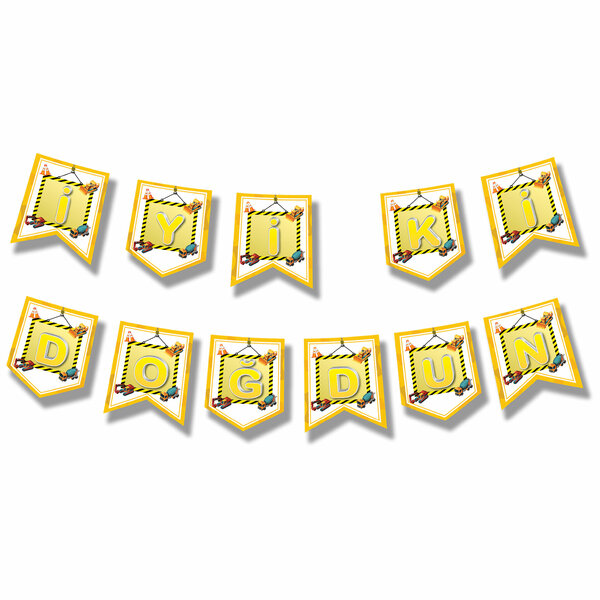 ZİKZAK BANNER İNŞAAT TEMALI İYİKİ DOĞDUN