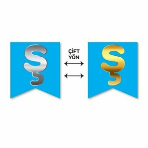 ÇİFT TARAFLI MAVİ Ş GOLD/SİLVER HARF ÇİFT TARAFLI MAVİ Ş GOLD/SİLVER HARF