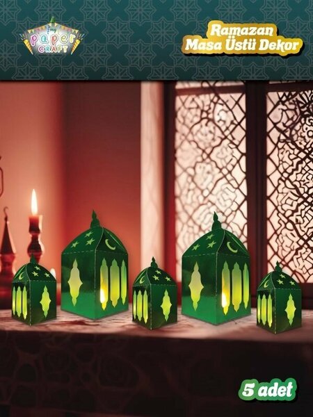 MASA ÜSTÜ DEKOR RAMAZAN TEMALI YEŞİL MASA ÜSTÜ DEKOR RAMAZAN TEMALI YEŞİL