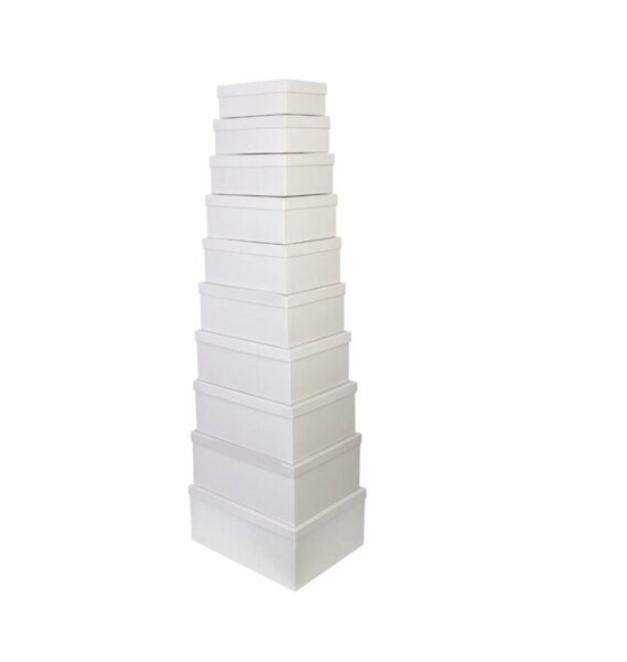 10'LU BEYAZ DİKDÖRTGEN KUTU