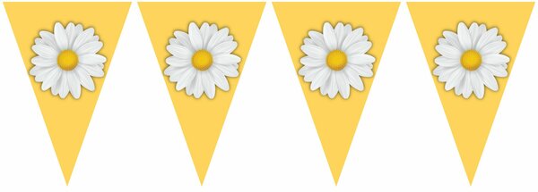 ÜÇGEN FLAMA PAPATYA TEMALI ÜÇGEN FLAMA PAPATYA TEMALI