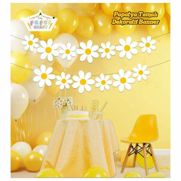 DEKORATİF BANNER PAPATYA TEMA