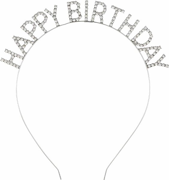 ALM-2412-029 İTHAL TAÇ HAPPY BIRTHDAY SİLVER