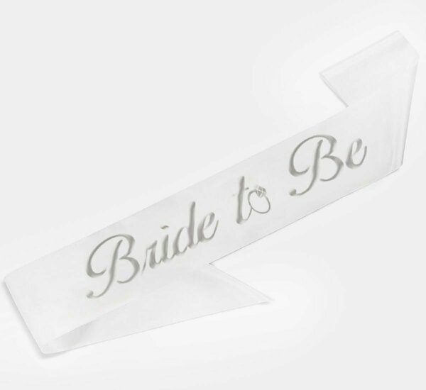 ALM2303-11-WS KUŞAK BEYAZ BRİDE TO BE  SİLVER
