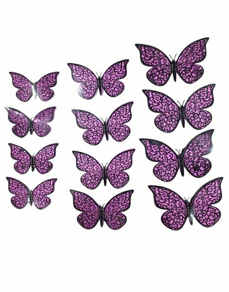 ALM-2412-308 12Lİ STICER KELEBEK MOR ALM-2412-308 12Lİ STICER KELEBEK MOR