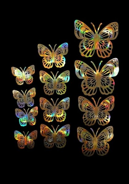ALM-2412-303 12Lİ STICER KELEBEK PET GOLD ALM-2412-303 12Lİ STICER KELEBEK PET GOLD