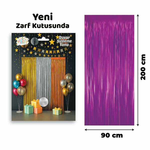 KAPI PERDESİ MOR 100*200 CM