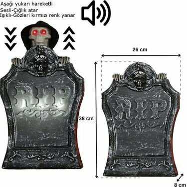 ALM2505-041 HALLOWEEN MEZAR TAŞI IŞIK+SES+HAREKET