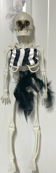 ALM-2505-17 HALLOWEEN İSKELET GELİN MASKOT 40 CM