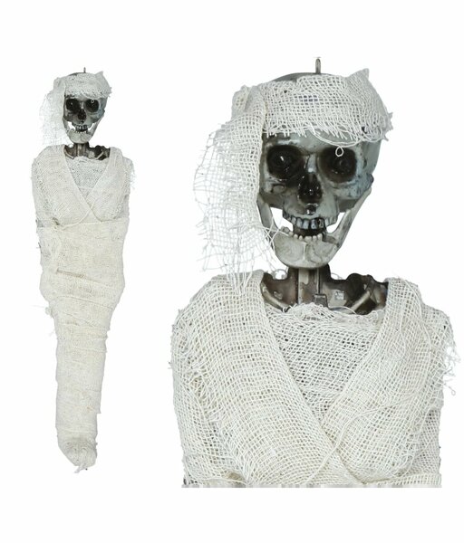 ALM-2505-18 HALLOWEEN MUMYA İSKELET MASKOT 40 CM