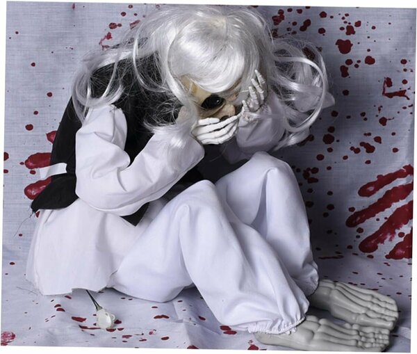 ALM-2505-27 HALLOWEEN AĞLAYAN BEYAZ HAYALET IŞIK+SES+HAREKET