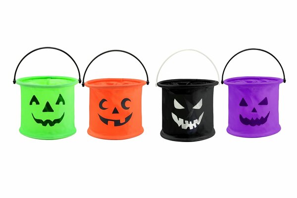 ALM-2505-16 HALLOWEEN BALKABAĞI KOVA MİX RENK 15*15 CM