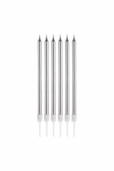 KOD 930 - 15 CM METALİK SİLVER MUM 6LI KOD 930 - 15 CM METALİK SİLVER MUM 6LI