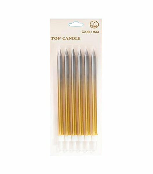 KOD 933 - 15 CM METALİK GOLD SİLVER MUM 6LI KOD 933 - 15 CM METALİK GOLD SİLVER MUM 6LI