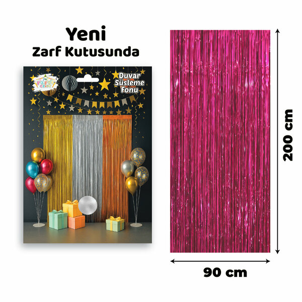 KAPI PERDESİ KOYU PEMBE 100*200 CM