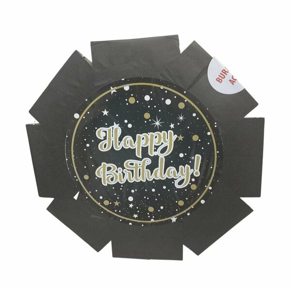 KATLANIR PİNYATA SİYAH HAPPY BIRTHDAY