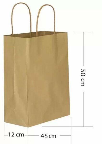 45*12*50 BÜKÜM SAPLI ÇANTA KRAFT 25'Lİ 45*12*50 BÜKÜM SAPLI ÇANTA KRAFT 25'Lİ