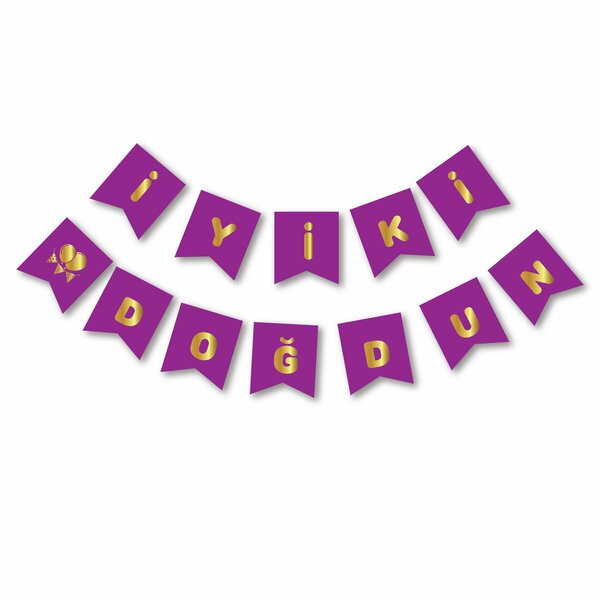 MOR GOLD İYİKİ DOĞDUN YALDIZLI BANNER MOR GOLD İYİKİ DOĞDUN YALDIZLI BANNER