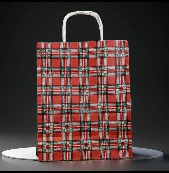 25*12*31 BÜKÜM SAPLI ÇANTA EKOSE 25'Lİ