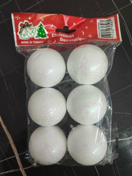 5 CM STRAFOR BEYAZ 6'LI SİMLİ TOP