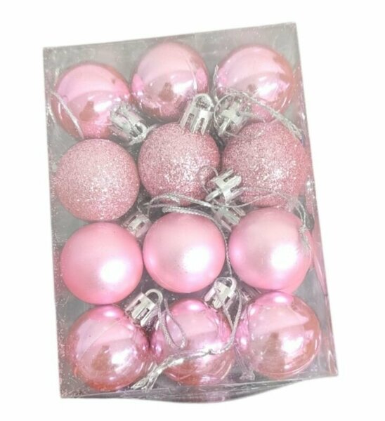 U7500 ASETAT KUTULU 3 CM TOP PEMBE 24'LÜ