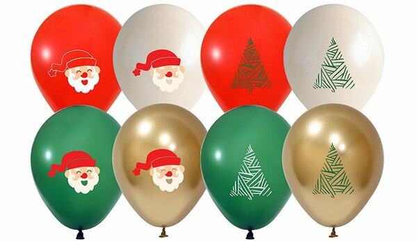 B.E. 12 İNÇ BASKILI YILBAŞI SANTA (3+1) BALON 50'Lİ B.E. 12 İNÇ BASKILI YILBAŞI SANTA (3+1) BALON 50'Lİ