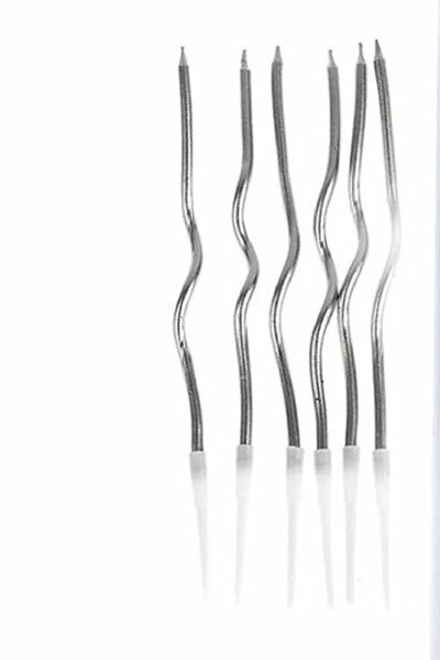 İTHAL 15 CM KIVRIMLI SİLVER MUM İTHAL 15 CM KIVRIMLI SİLVER MUM