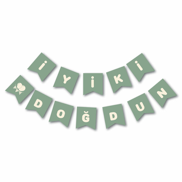 İYİ Kİ DOĞDUN BANNER KÜF YEŞİL İYİ Kİ DOĞDUN BANNER KÜF YEŞİL