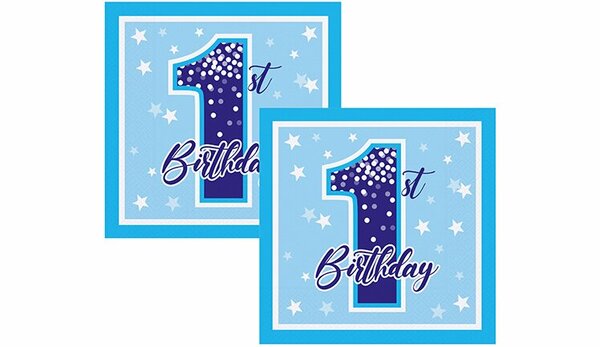 FIRST BIRTHDAY STARS BOY KAĞIT PEÇETE 33X33 16'LI FIRST BIRTHDAY STARS BOY KAĞIT PEÇETE 33X33 16'LI