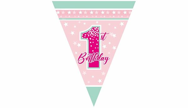 FIRST BIRTHDAY STARS GİRL BAYRAK SET (2,90m) FIRST BIRTHDAY STARS GİRL BAYRAK SET (2,90m)