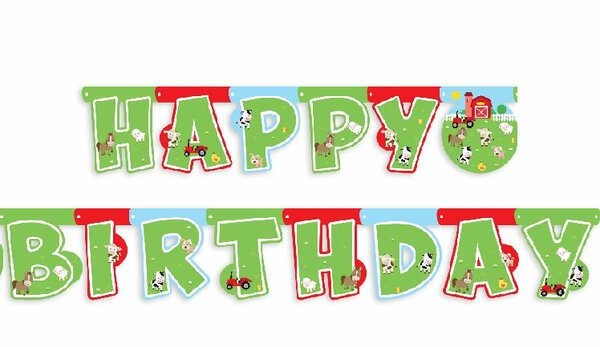 B.E. ÇİFTLİK HAYVANLARI HAPPY BIRTHDAY BANNER B.E. ÇİFTLİK HAYVANLARI HAPPY BIRTHDAY BANNER