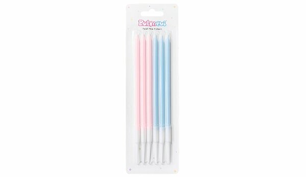 B.E MAKARON PEMBE MAKARON MAVİ KARIŞIK UZUN MUM 6'LI B.E MAKARON PEMBE MAKARON MAVİ KARIŞIK UZUN MUM 6'LI