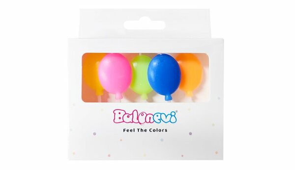 B.E BALON ŞEKİLLİ PASTEL MUM 5'Lİ B.E BALON ŞEKİLLİ PASTEL MUM 5'Lİ