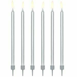 20 CM METALİK SİLVER MUM 6'LI (51297-8S) 20 CM METALİK SİLVER MUM 6'LI (51297-8S)