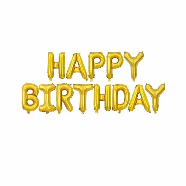 GOLD HAPPY BİRTHDAY FOLYO BALON 16 İNÇ GOLD HAPPY BİRTHDAY FOLYO BALON 16 İNÇ