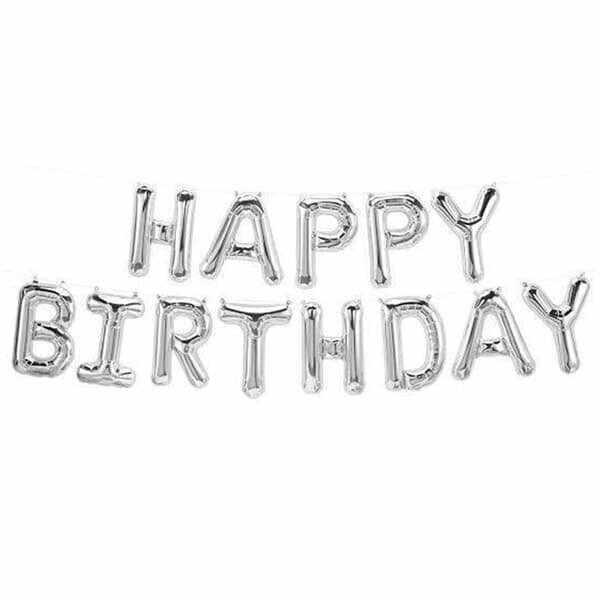 GÜMÜŞ HAPPY BİRTHDAY FOLYO BALON 16 İNÇ GÜMÜŞ HAPPY BİRTHDAY FOLYO BALON 16 İNÇ
