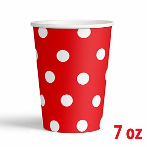 7 OZ KARTON BARDAK KIRMIZI PUANTİYE 8'Lİ 7 OZ KARTON BARDAK KIRMIZI PUANTİYE 8'Lİ