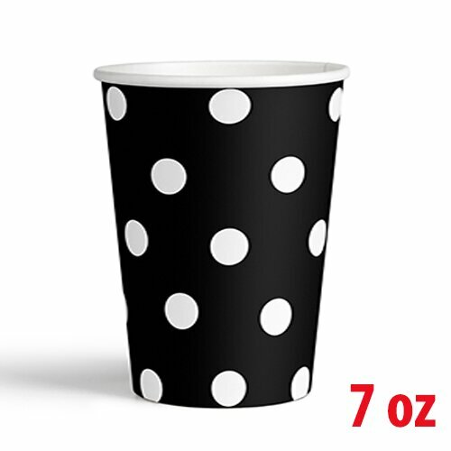 7 OZ KARTON BARDAK SİYAH PUANTİYE 8'Lİ 7 OZ KARTON BARDAK SİYAH PUANTİYE 8'Lİ