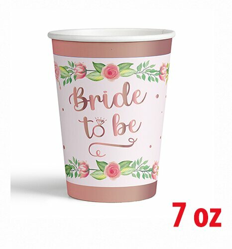 7 OZ KARTON BARDAK BRİDE TO BE 8'Lİ 7 OZ KARTON BARDAK BRİDE TO BE 8'Lİ