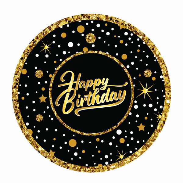 8'Lİ KARTON TABAK GOLD HAPPY BİRTHDAY 8'Lİ KARTON TABAK GOLD HAPPY BİRTHDAY