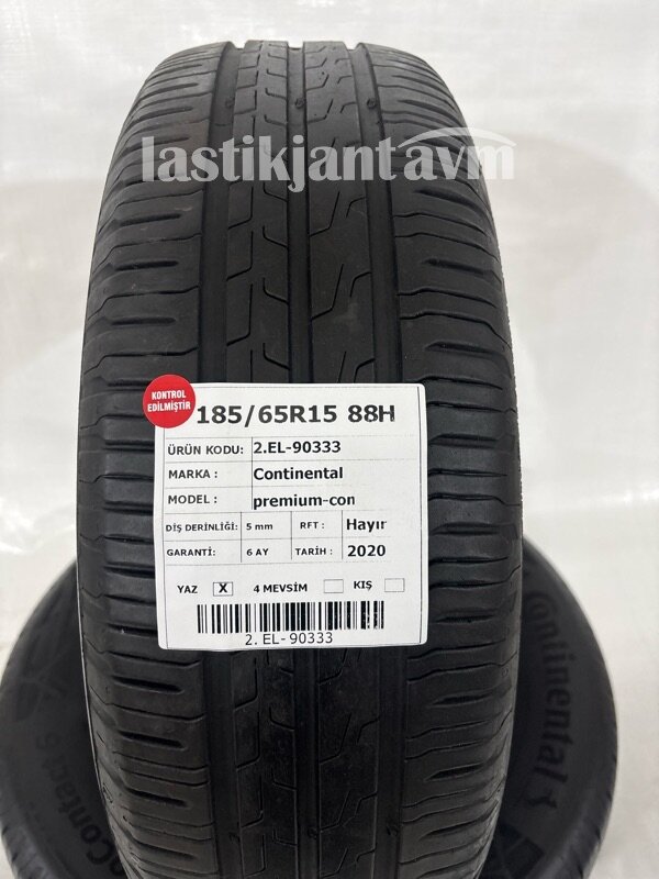 Continental 185/65R15 88H E.Contact6 5 mm 2.EL Yaz Lastiği