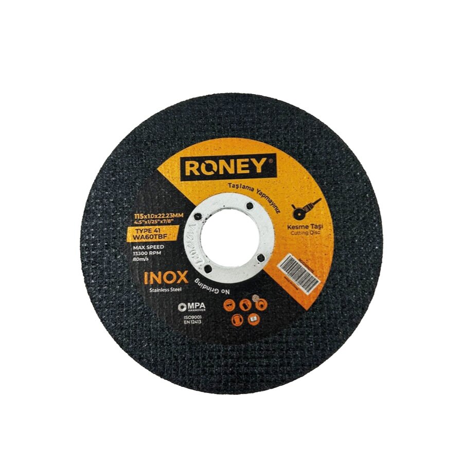 RONEY 115*1,0*22,2 İNOX KESİCİ TAŞ | Kesme ve Taşlama Diskleri