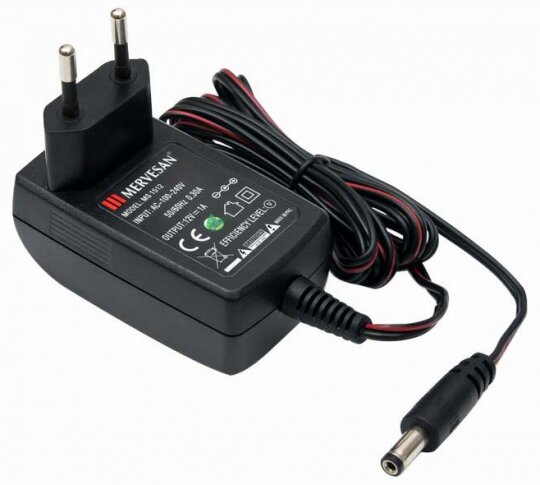 MRW-1512 Mervesan 12V1A Plastik Kasa Adaptör