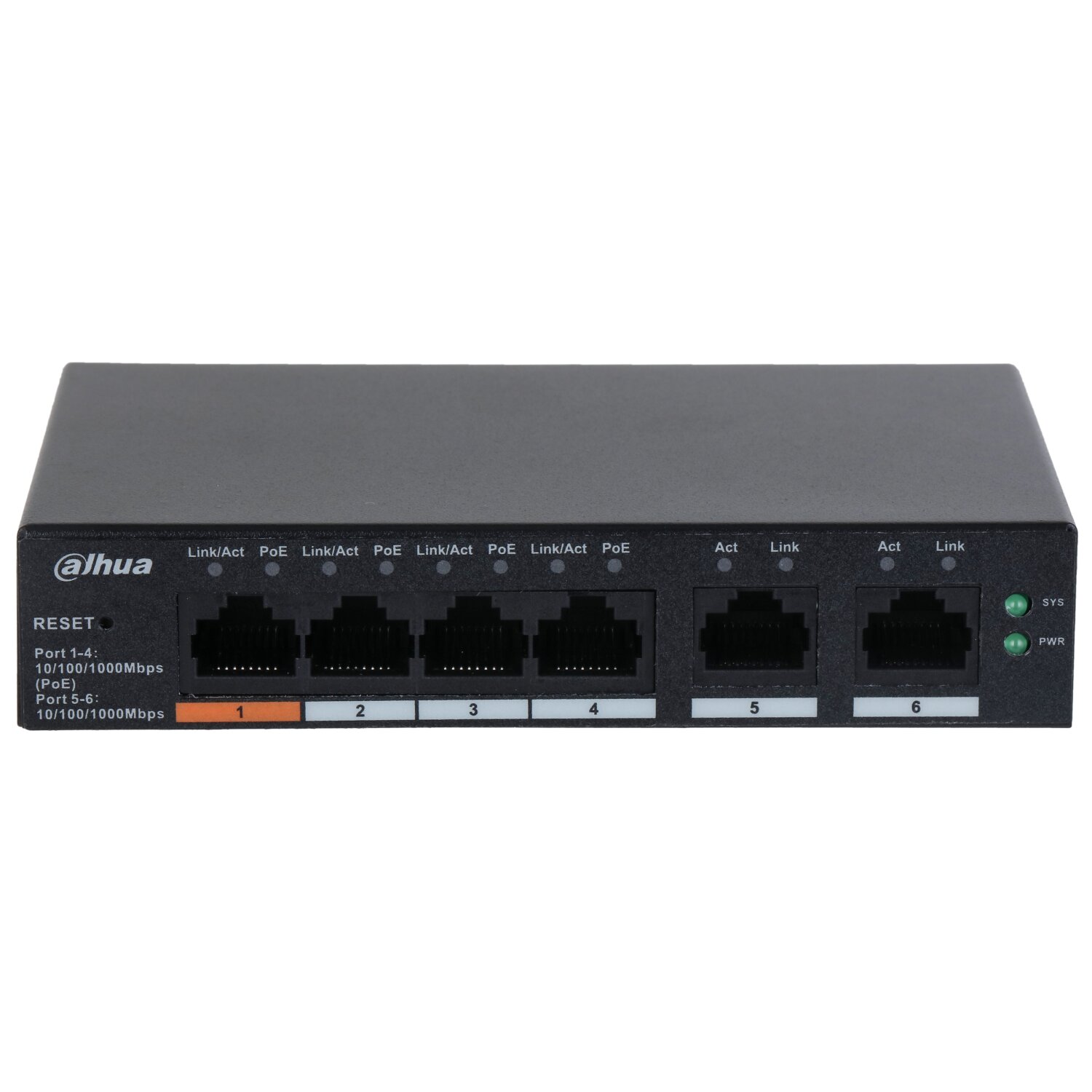 DH-CS4006-4GT-60 6-Port Yönetilebilir 4-Port PoE Bulut Gigabit Switch