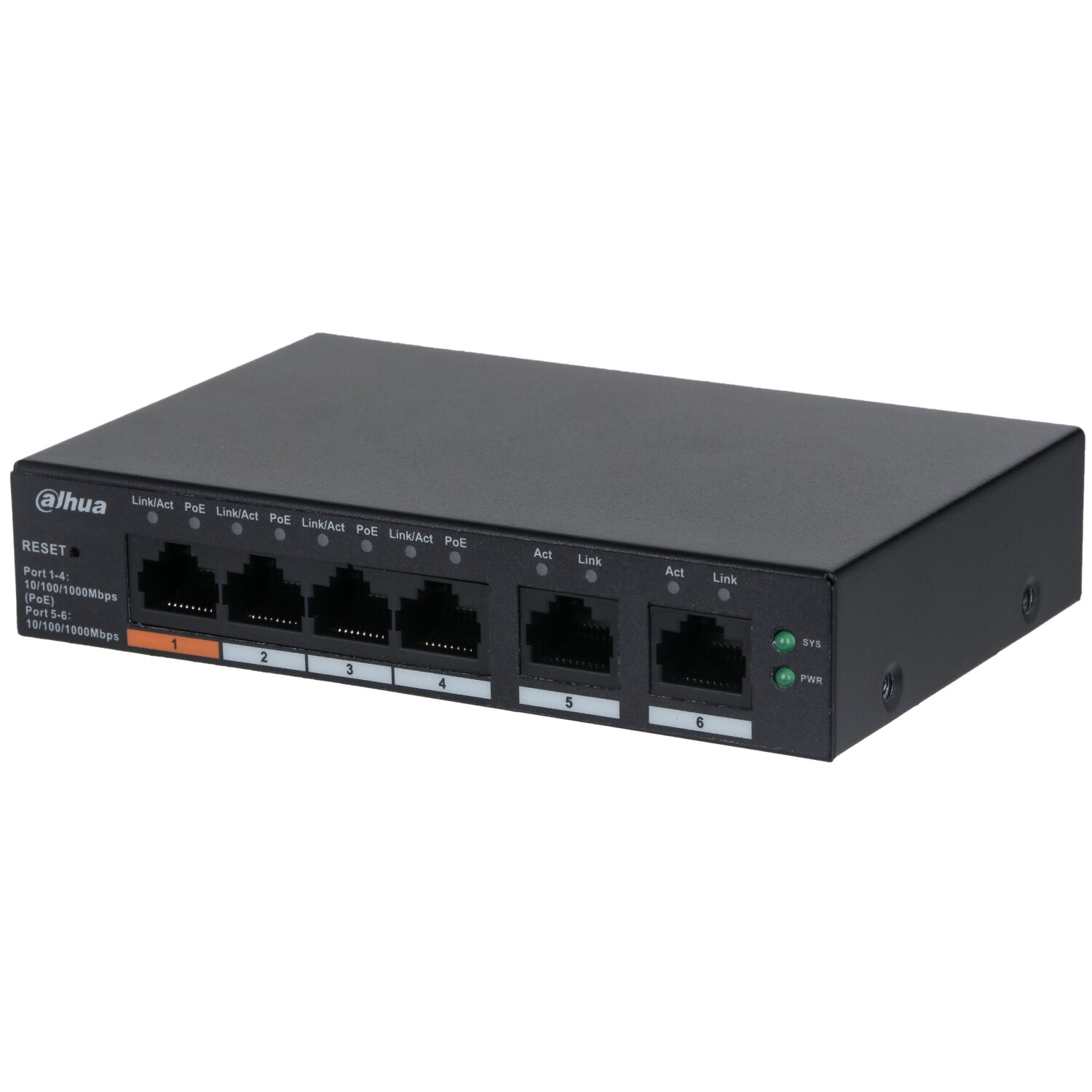 DH-CS4006-4GT-60 6-Port Yönetilebilir 4-Port PoE Bulut Gigabit Switch