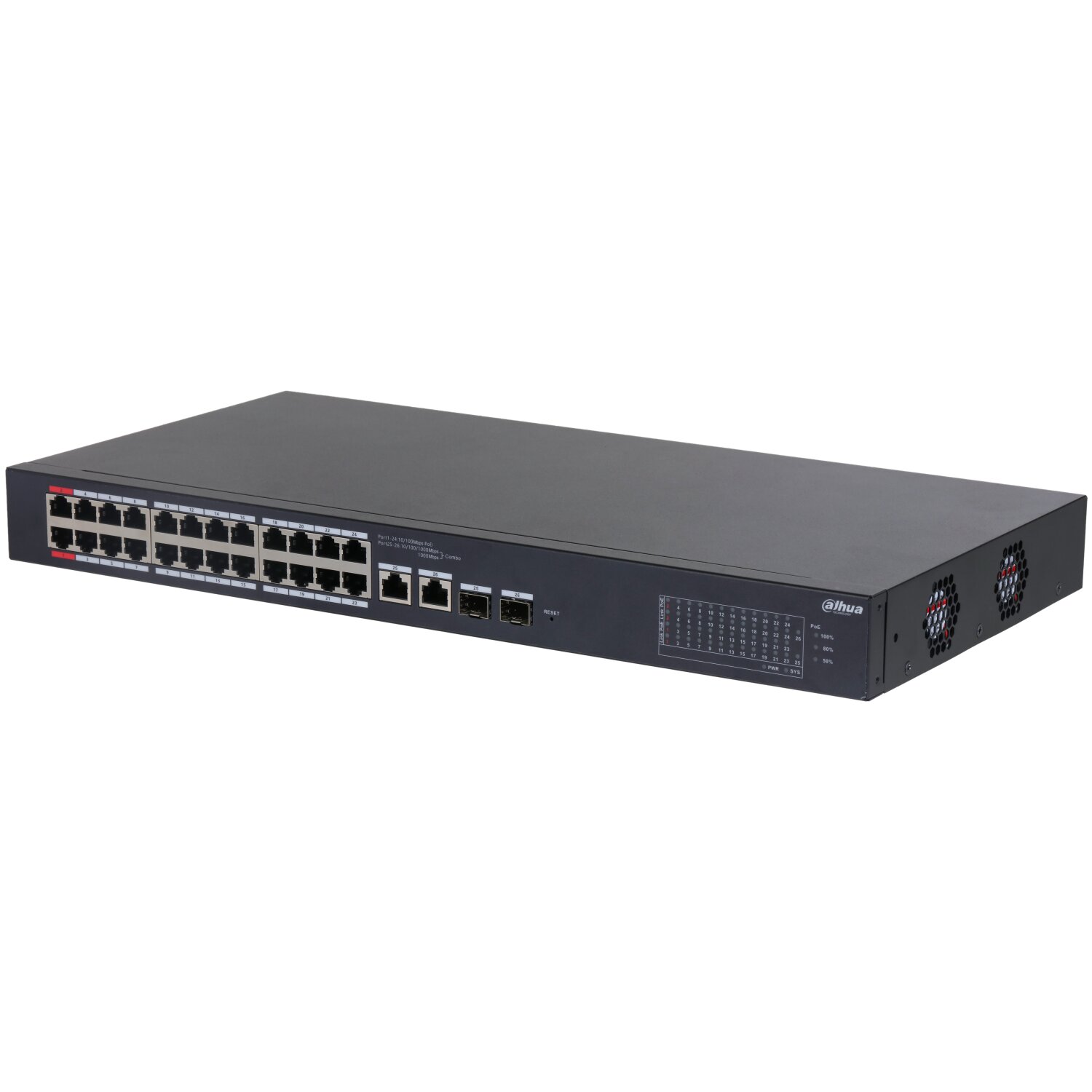 DH-CS4226-24ET-375 26-Port Yönetilebilir 24-Port PoE Bulut Switch