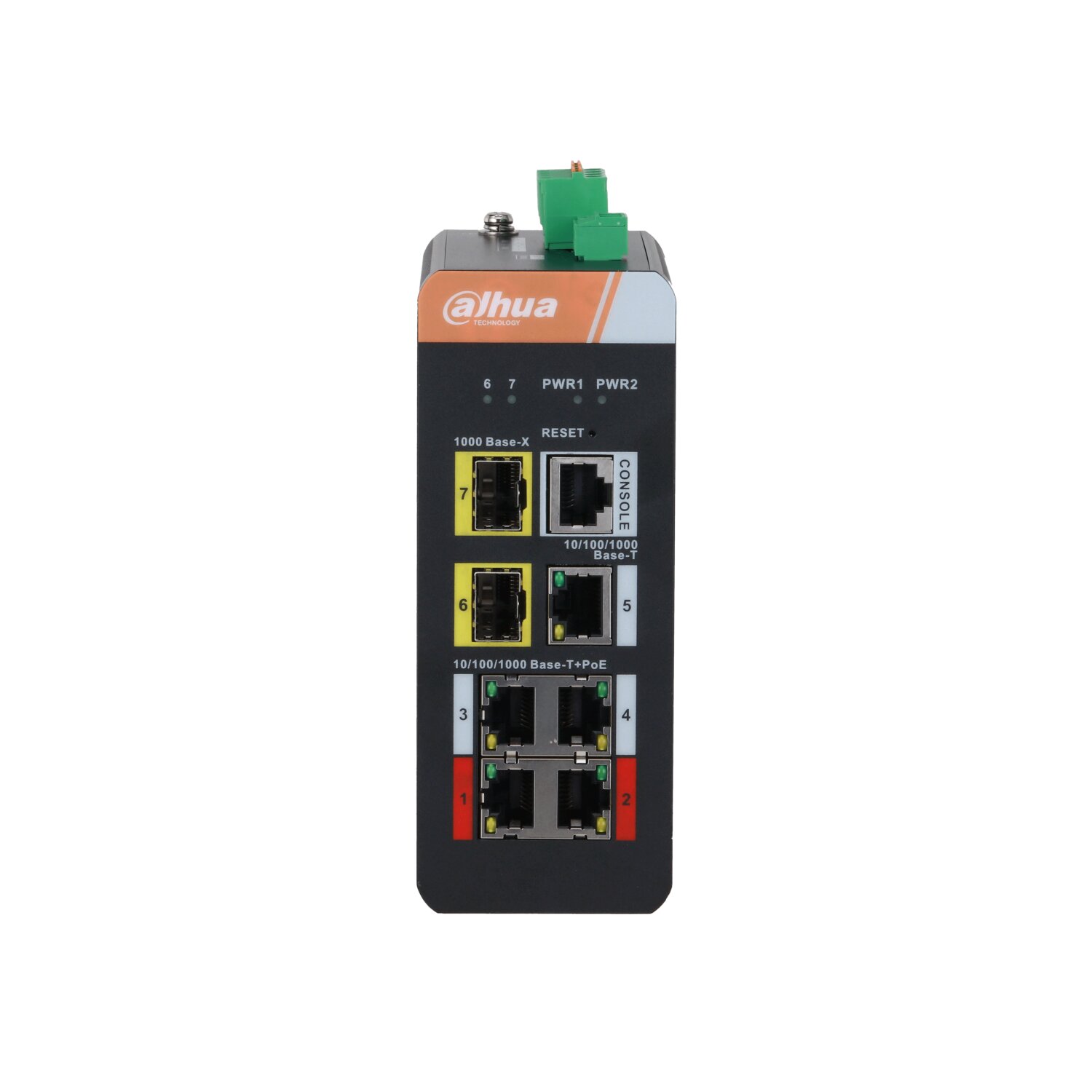 DH-IS4207-4GT-120 - 7-Port Yönetilebilir Endüstriyel Gigabit Switch 4-Port PoE