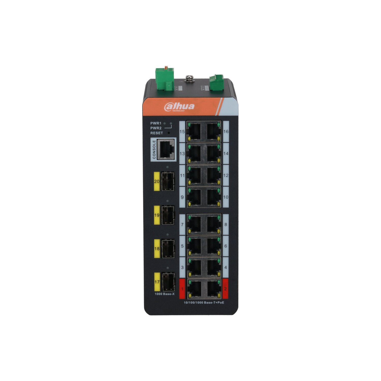 DH-IS4420-16GT-240 - 20-Port Yönetilebilir Endüstriyel Gigabit Switch 16-Port PoE